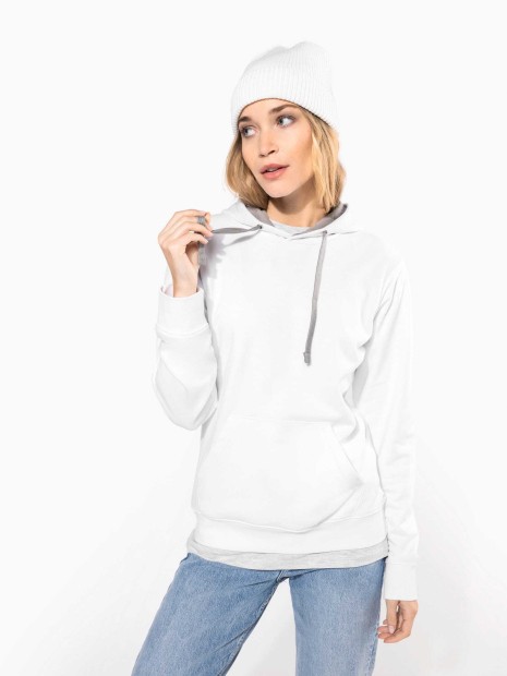 Sweat-shirts à personnaliser KARIBAN Sweat-shirt capuche contrastée femme 