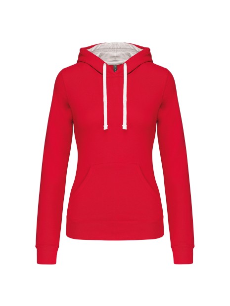 KARIBAN Sweat-shirt capuche contrastée femme /api/colors/b7356eda-6c72-4d03-829c-6a61c9e04b1f personnalisable