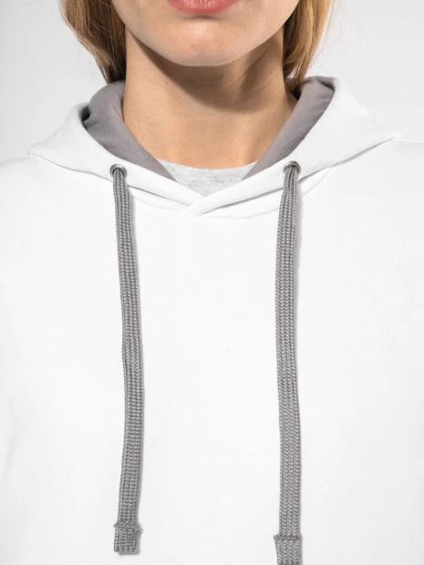 Sweat-shirts à personnaliser KARIBAN Sweat-shirt capuche contrastée femme 