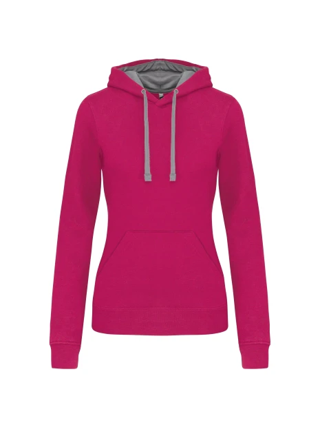 KARIBAN Sweat-shirt capuche contrastée femme /api/colors/3d5a50f9-ce81-435c-aee0-e9d0985a73b3 personnalisable