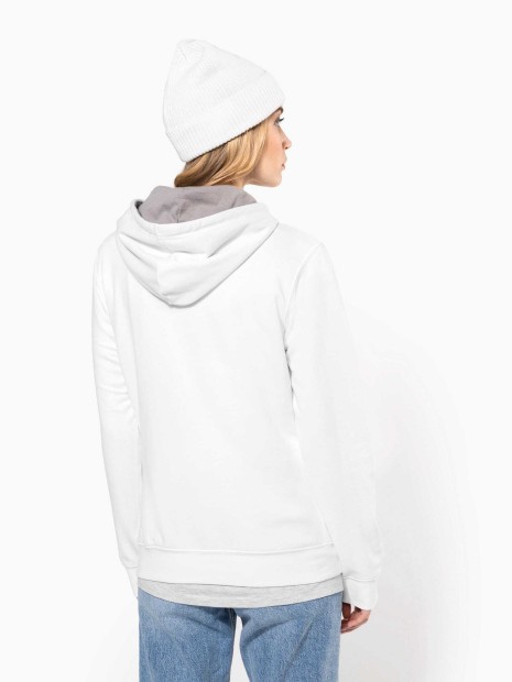 Sweat-shirts à personnaliser KARIBAN Sweat-shirt capuche contrastée femme 