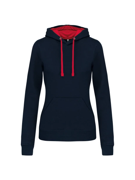 KARIBAN Sweat-shirt capuche contrastée femme /api/colors/cba79c5b-15c2-46d3-805c-91697cc52b48 personnalisable