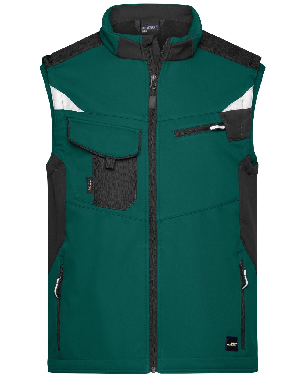 Softshells JAMES & NICHOLSON Workwear Softshell Vest -STRONG- voor bedrukking &amp; borduring
