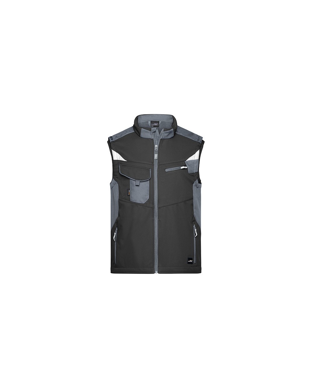 Softshells JAMES & NICHOLSON Workwear Softshell Vest -STRONG- voor bedrukking &amp; borduring
