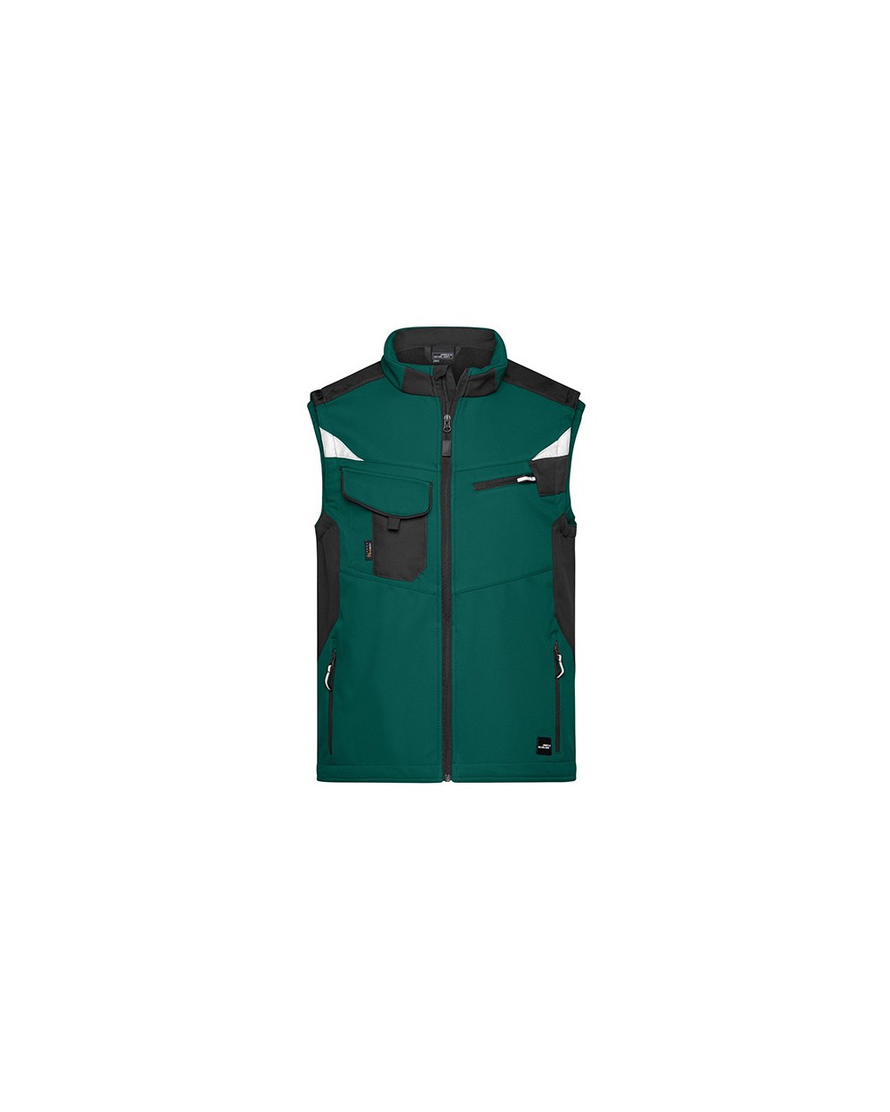 Softshells JAMES & NICHOLSON Workwear Softshell Vest -STRONG- voor bedrukking &amp; borduring