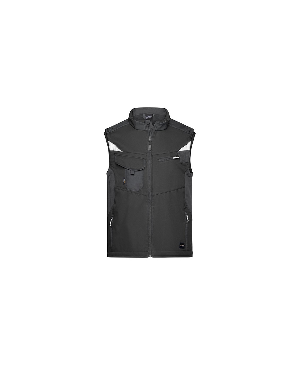 Softshells JAMES & NICHOLSON Workwear Softshell Vest -STRONG- voor bedrukking &amp; borduring