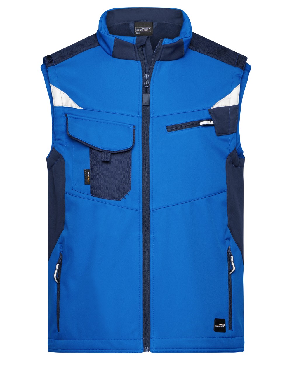 Softshells JAMES & NICHOLSON Workwear Softshell Vest -STRONG- voor bedrukking &amp; borduring