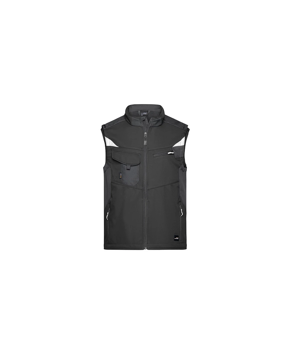 Softshells JAMES & NICHOLSON Workwear Softshell Vest -STRONG- voor bedrukking &amp; borduring
