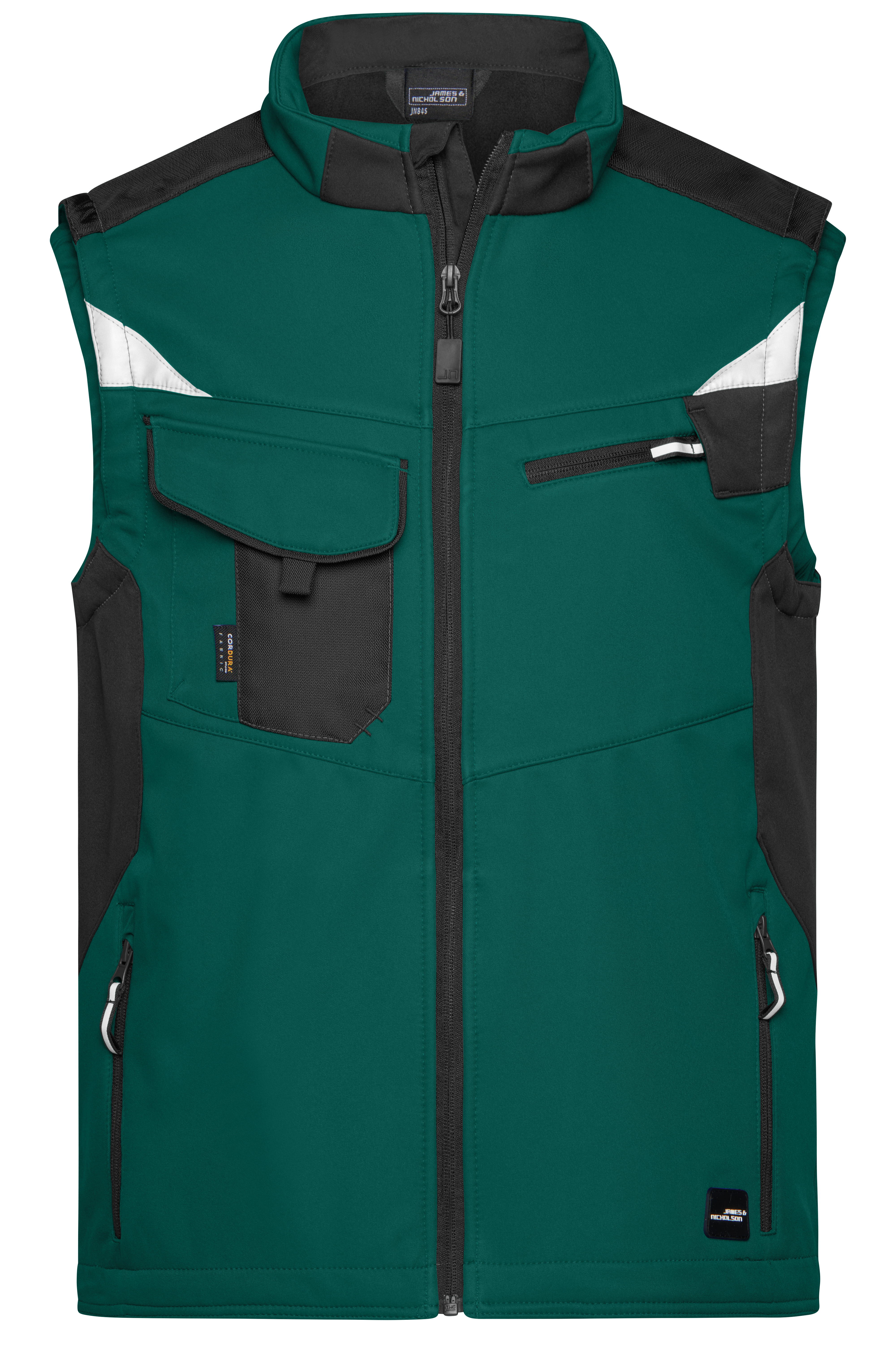Softshells JAMES & NICHOLSON Workwear Softshell Vest -STRONG- voor bedrukking &amp; borduring
