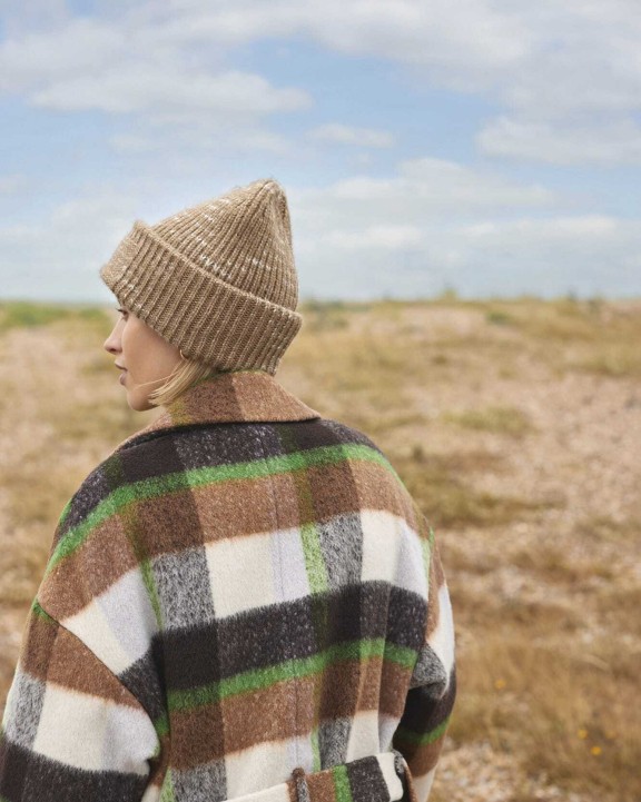 BEECHFIELD Mütze mit Patch aus grobem Maschenwerk Kappen personalisierbar
