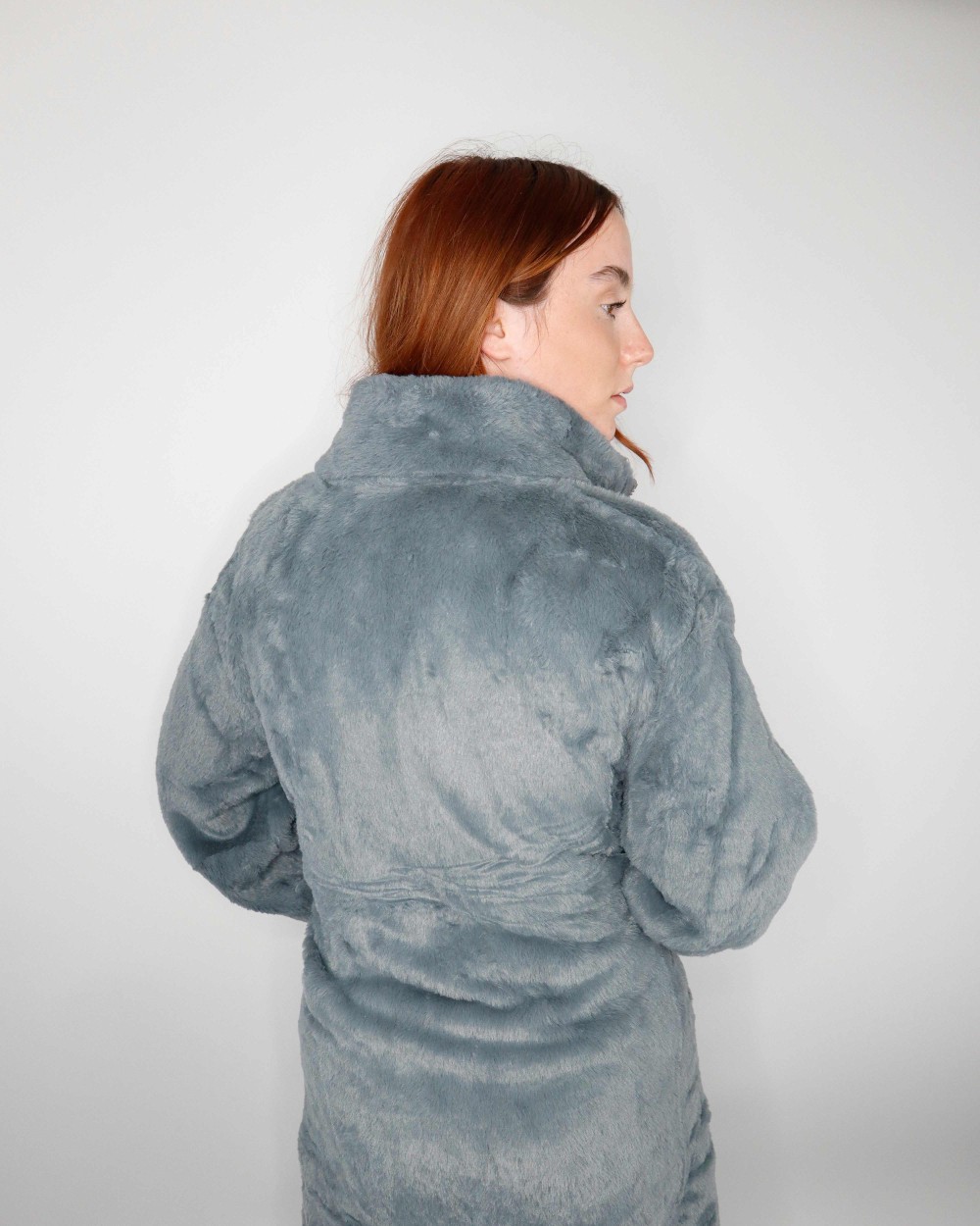 Robes personnalisable RIBBON Peignoir zippé en fausse fourrure de luxe