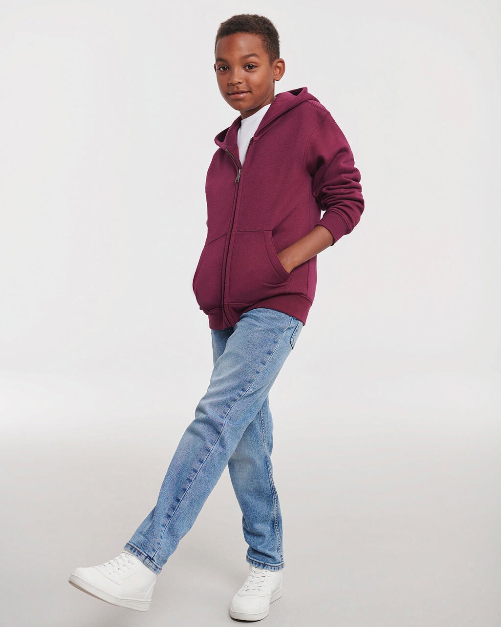 RUSSELL Kids' Authentic Zipped Hood Sweat Sweatshirts personalisierbar
