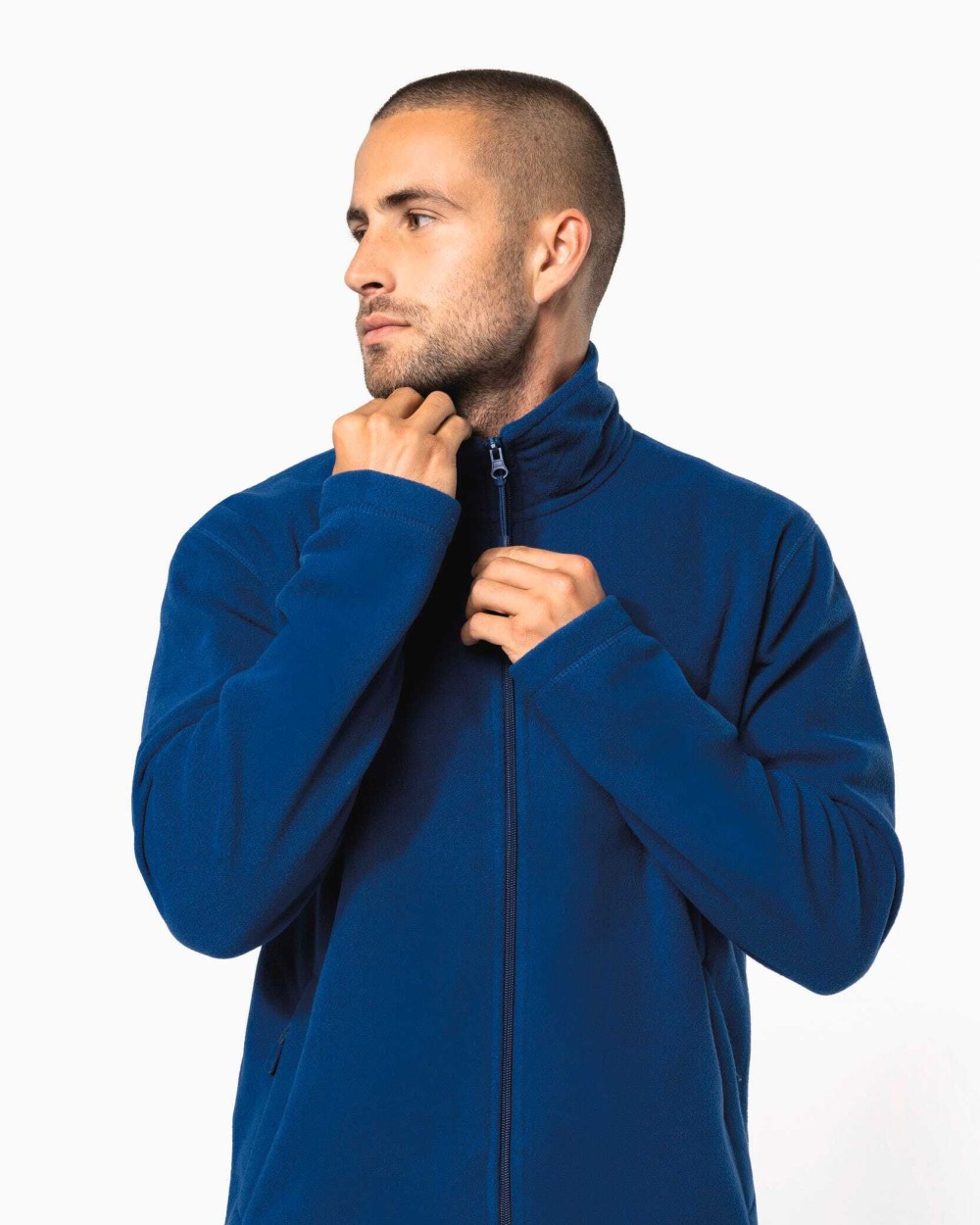 Laines polaires personnalisable KARIBAN Veste micropolaire zippée homme