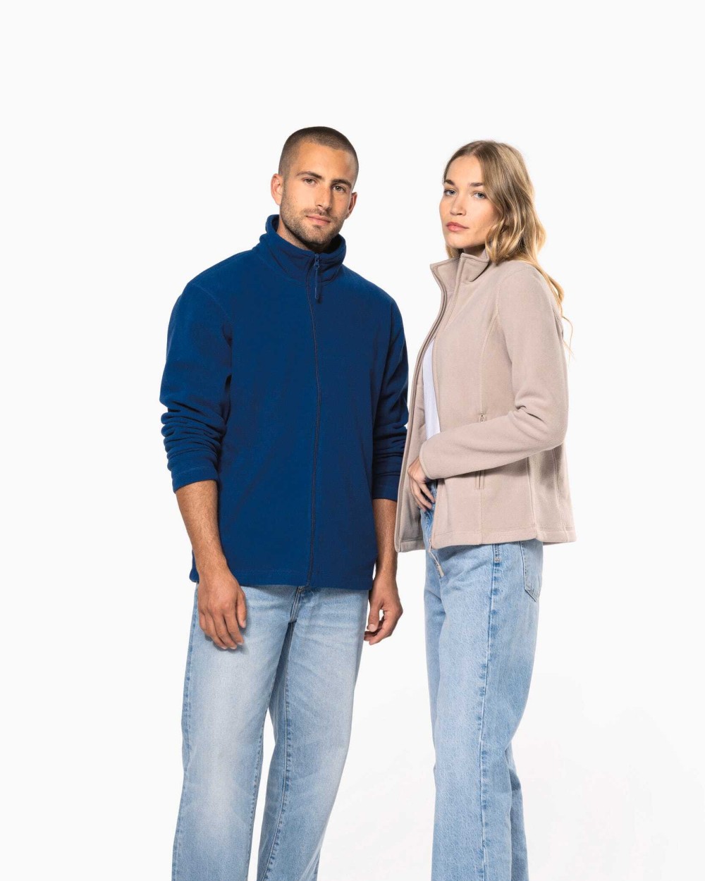 Laines polaires personnalisable KARIBAN Veste micropolaire zippée homme