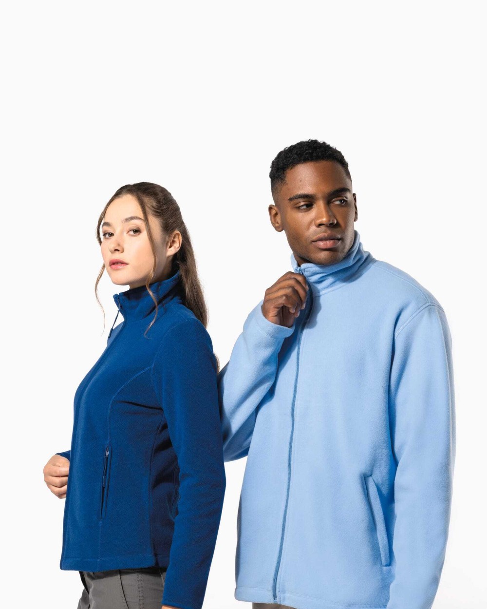 Polar Fleeces KARIBAN Microfleece met rits heren voor bedrukking &amp; borduring