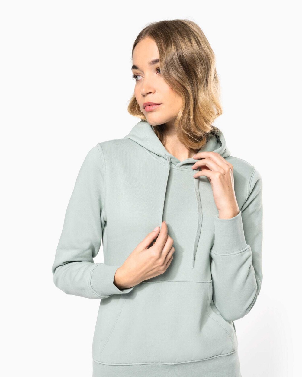 Sweaters & hoodies KARIBAN Ecologische damessweater met capuchon voor bedrukking &amp; borduring