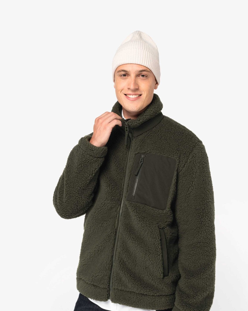 Polar Fleeces NATIVE SPIRIT Ecologisch uniseks sherpa jack voor bedrukking &amp; borduring
