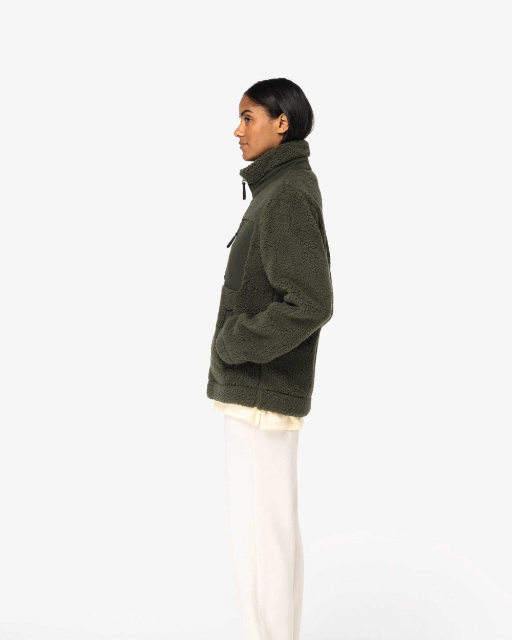 Laines polaires personnalisable NATIVE SPIRIT Veste écoresponsable en sherpa unisexe