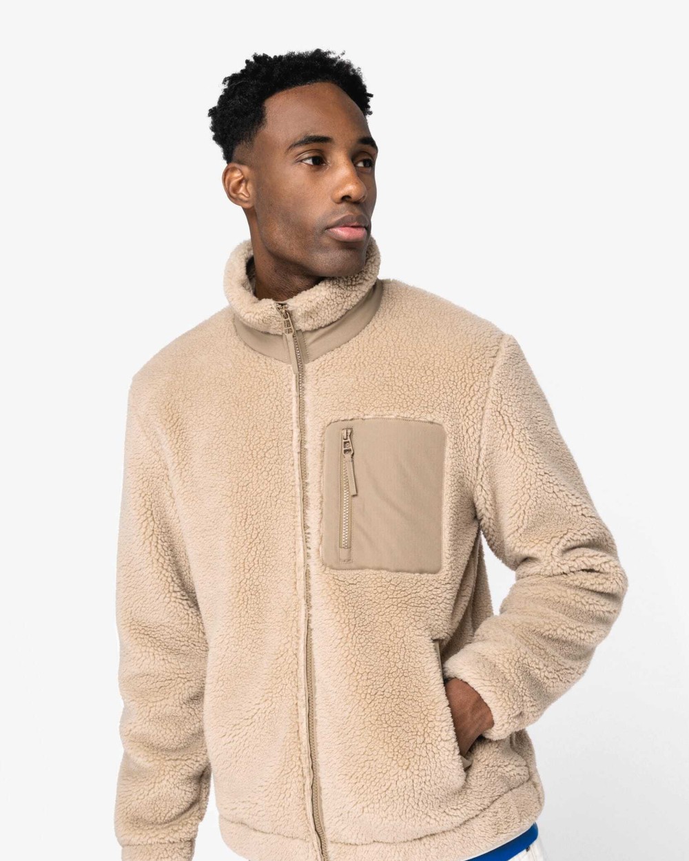 Laines polaires personnalisable NATIVE SPIRIT Veste écoresponsable en sherpa unisexe