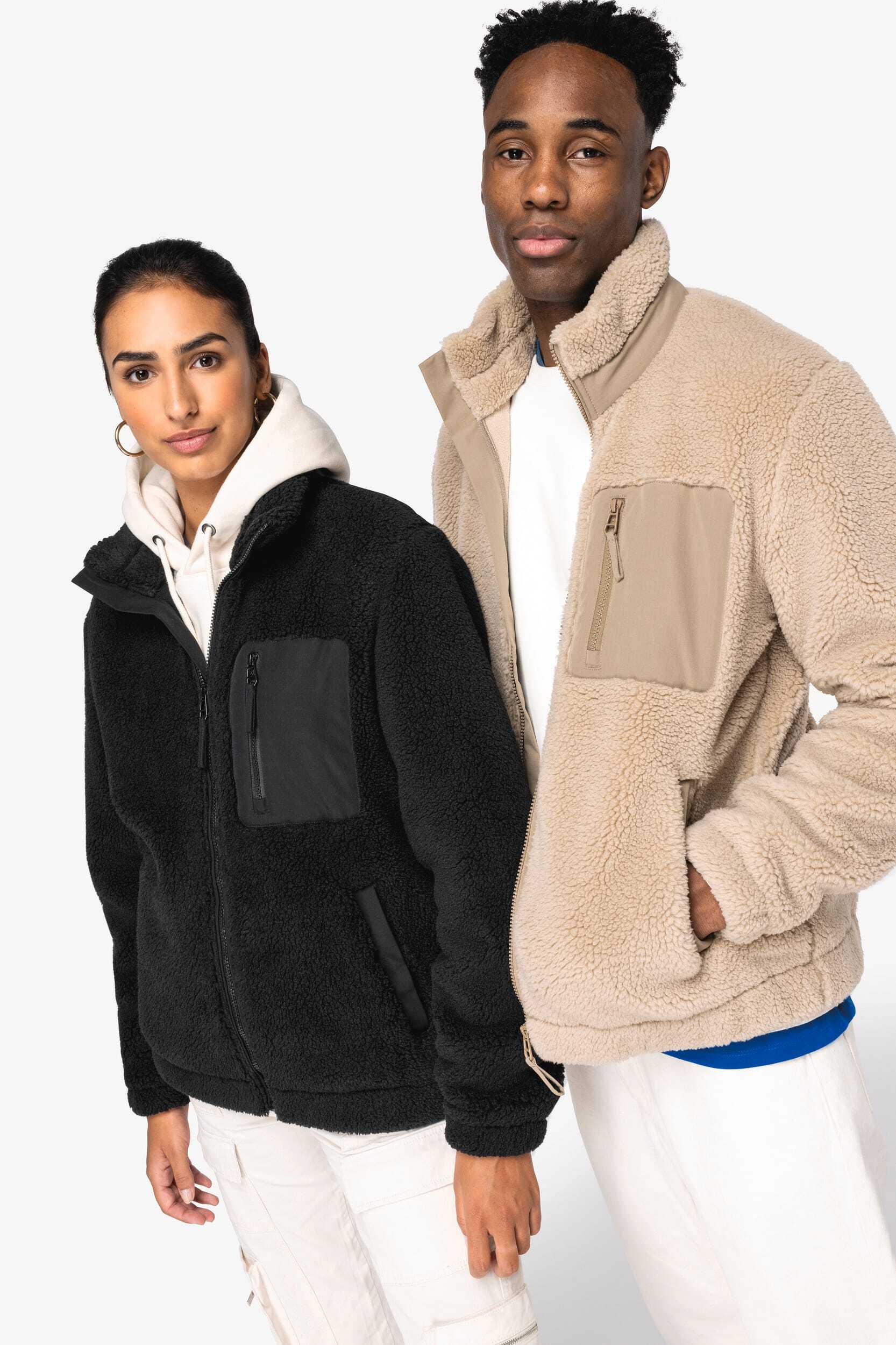 Laines polaires personnalisable NATIVE SPIRIT Veste écoresponsable en sherpa unisexe