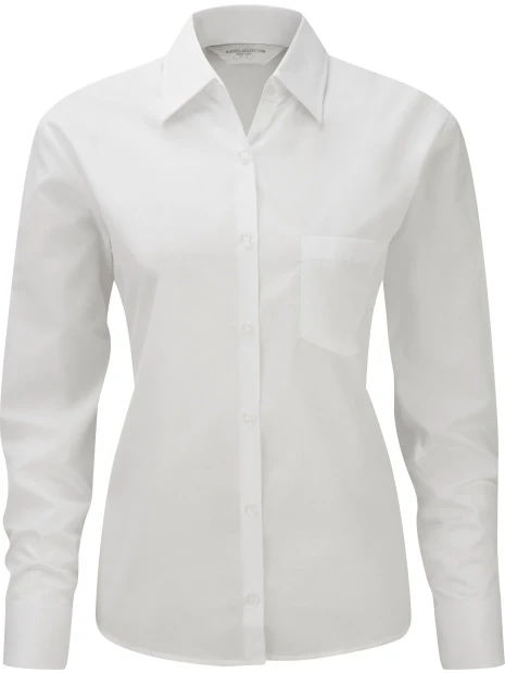 RUSSELL Chemise femme popeline polycoton manches longues /api/colors/7a92cd2d-10d2-40b4-928b-296bb7487506 personnalisable