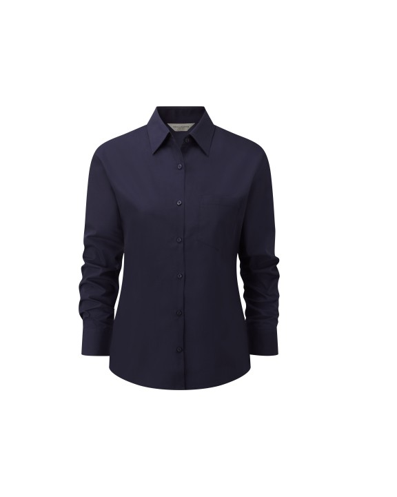 Chemises personnalisable RUSSELL Chemise femme popeline polycoton manches longues