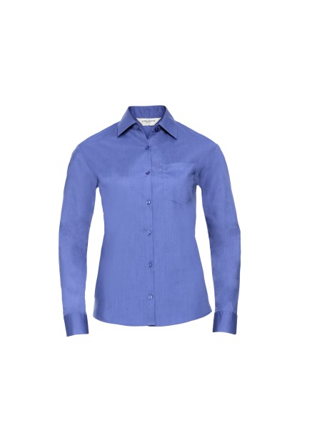 RUSSELL Chemise femme popeline polycoton manches longues /api/colors/57fb13c0-ca1a-4193-b74d-f389fb93dfcd personnalisable
