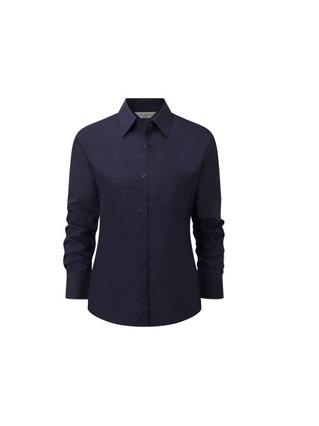 RUSSELL Chemise femme popeline polycoton manches longues /api/colors/b68891a9-1d28-4f7a-8deb-775c45027afd personnalisable