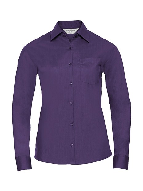 RUSSELL Chemise femme popeline polycoton manches longues /api/colors/f28ecd26-255e-4b18-a29c-08c2af1111d3 personnalisable