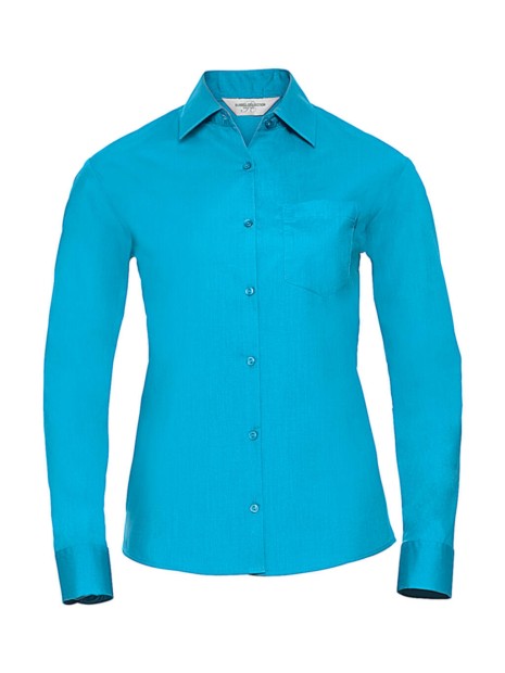 RUSSELL Chemise femme popeline polycoton manches longues /api/colors/9f91f274-6e02-4e3d-a4b6-e9a3217c575e personnalisable