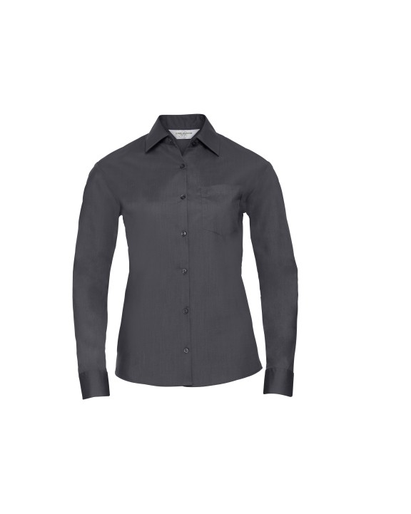 RUSSELL Ladies' Ls Polycotton Popelinehemd Hemden personalisierbar