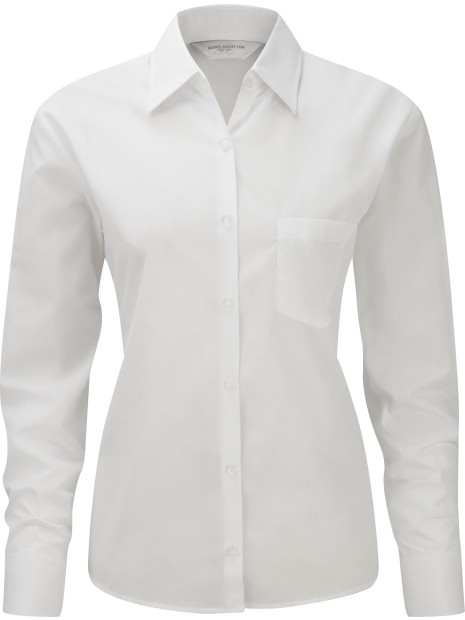 RUSSELL Chemise femme popeline polycoton manches longues /api/colors/7a92cd2d-10d2-40b4-928b-296bb7487506 personnalisable
