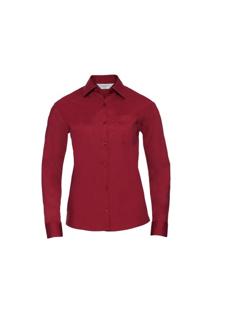 RUSSELL Chemise femme popeline polycoton manches longues /api/colors/f7def30f-cf00-4a4e-8048-9f030f6d3017 personnalisable