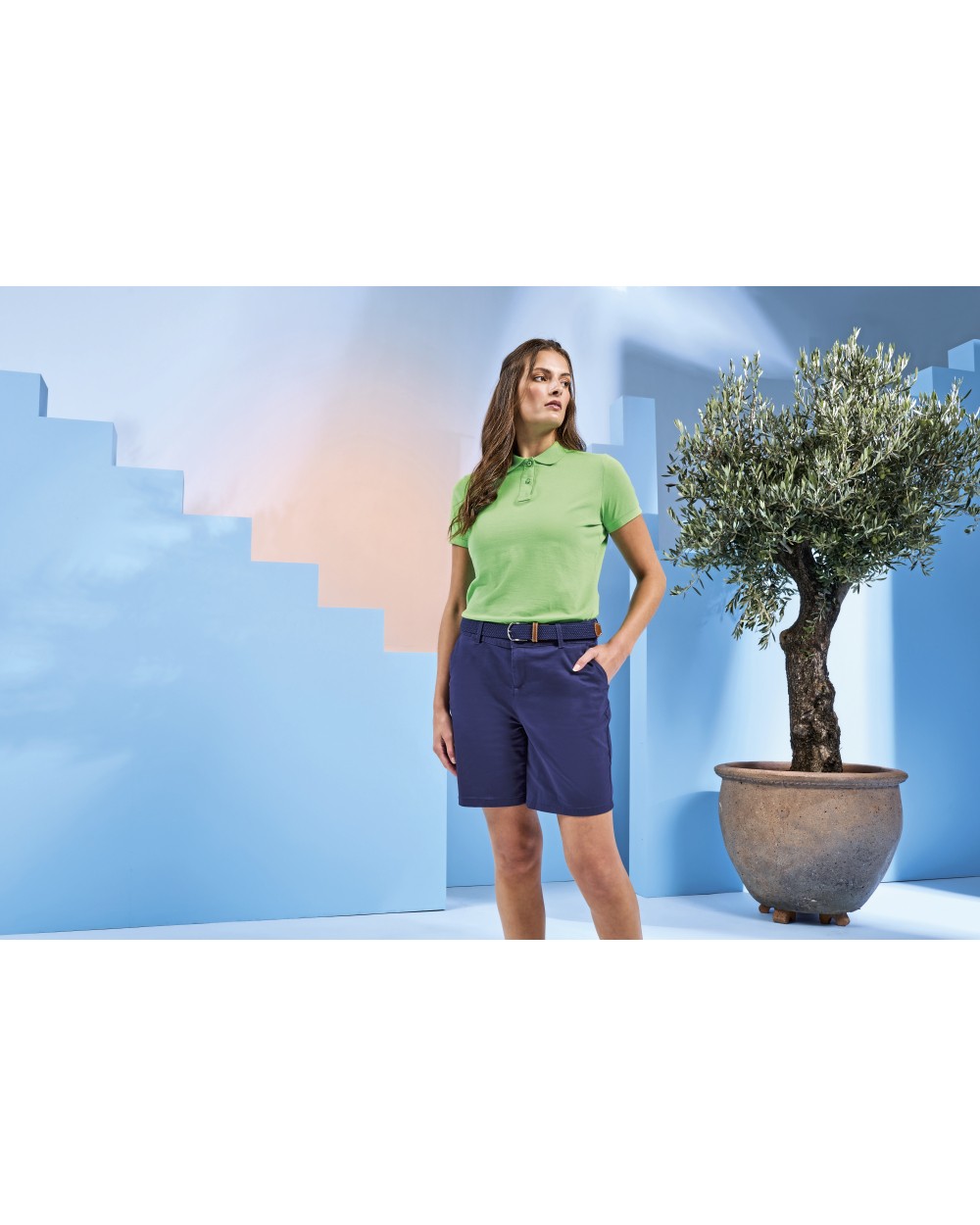 Broeken ASQUITH & FOX Women´s Lightweight Chino Shorts voor bedrukking &amp; borduring