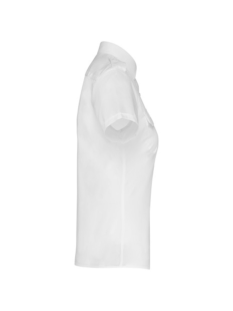 KARIBAN Chemise pilote manches courtes femme /api/colors/7a92cd2d-10d2-40b4-928b-296bb7487506 personnalisable
