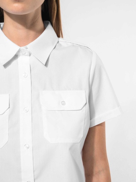 Chemises à personnaliser KARIBAN Chemise pilote manches courtes femme 