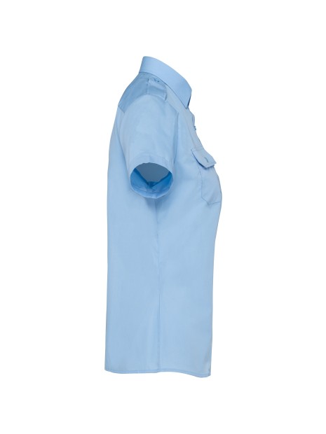 KARIBAN Chemise pilote manches courtes femme /api/colors/549fa598-8d61-4fa2-82ad-90f4d2ec39ab personnalisable