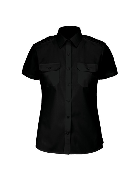 KARIBAN Chemise pilote manches courtes femme /api/colors/b9fdad4a-5e94-45cb-8c03-c08b349b28c3 personnalisable