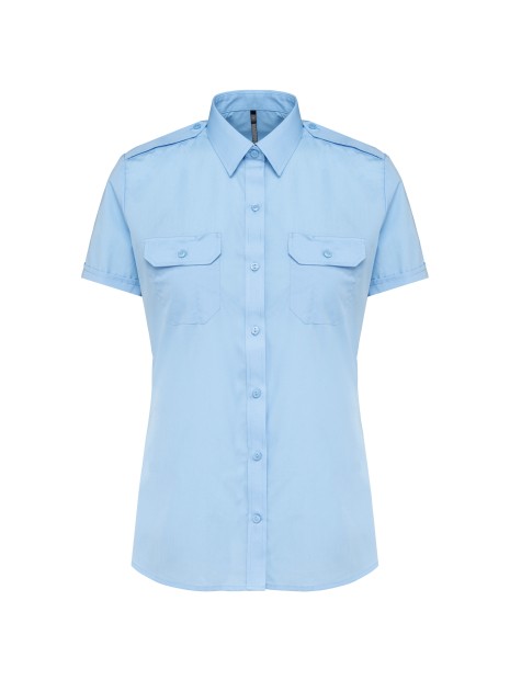 KARIBAN Chemise pilote manches courtes femme /api/colors/549fa598-8d61-4fa2-82ad-90f4d2ec39ab personnalisable