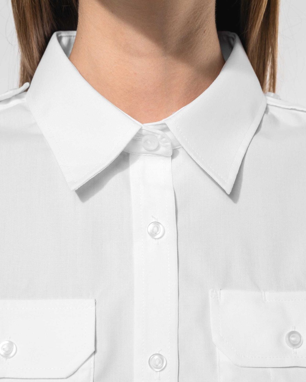 KARIBAN Kurzarm-Pilotenhemd für Damen Hemden personalisierbar