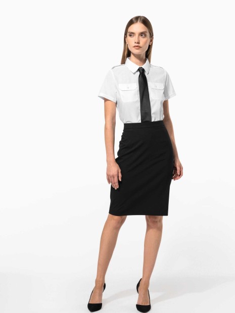 Chemises à personnaliser KARIBAN Chemise pilote manches courtes femme 