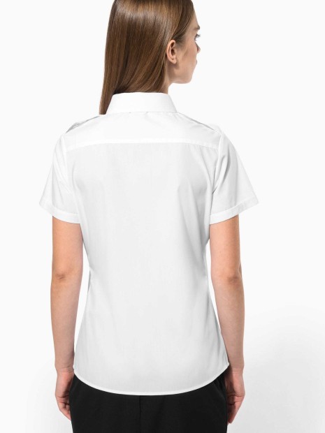 Chemises à personnaliser KARIBAN Chemise pilote manches courtes femme 