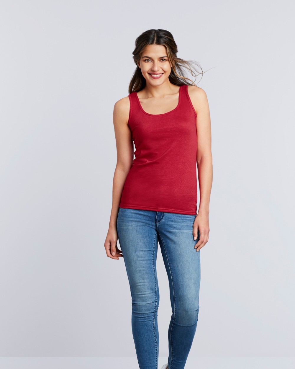 T-shirts GILDAN Softstyle® Fitted Ladies' Tank Top voor bedrukking &amp; borduring