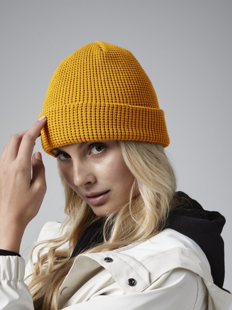 Bonnets à personnaliser BEECHFIELD ORGANIC COTTON WAFFLE BEANIE 