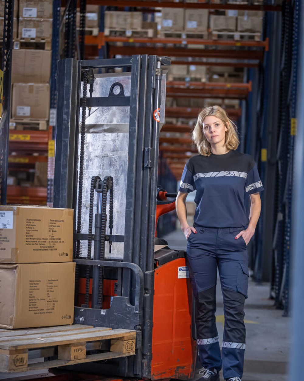 Broeken PROJOB 7512 STRETCHBROEK MET KNIEZAKKEN DAMES voor bedrukking &amp; borduring