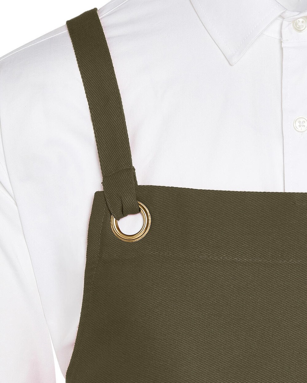  PROVENCE - Crossover Eyelets Bib Apron with Pocket Schürzen personalisierbar