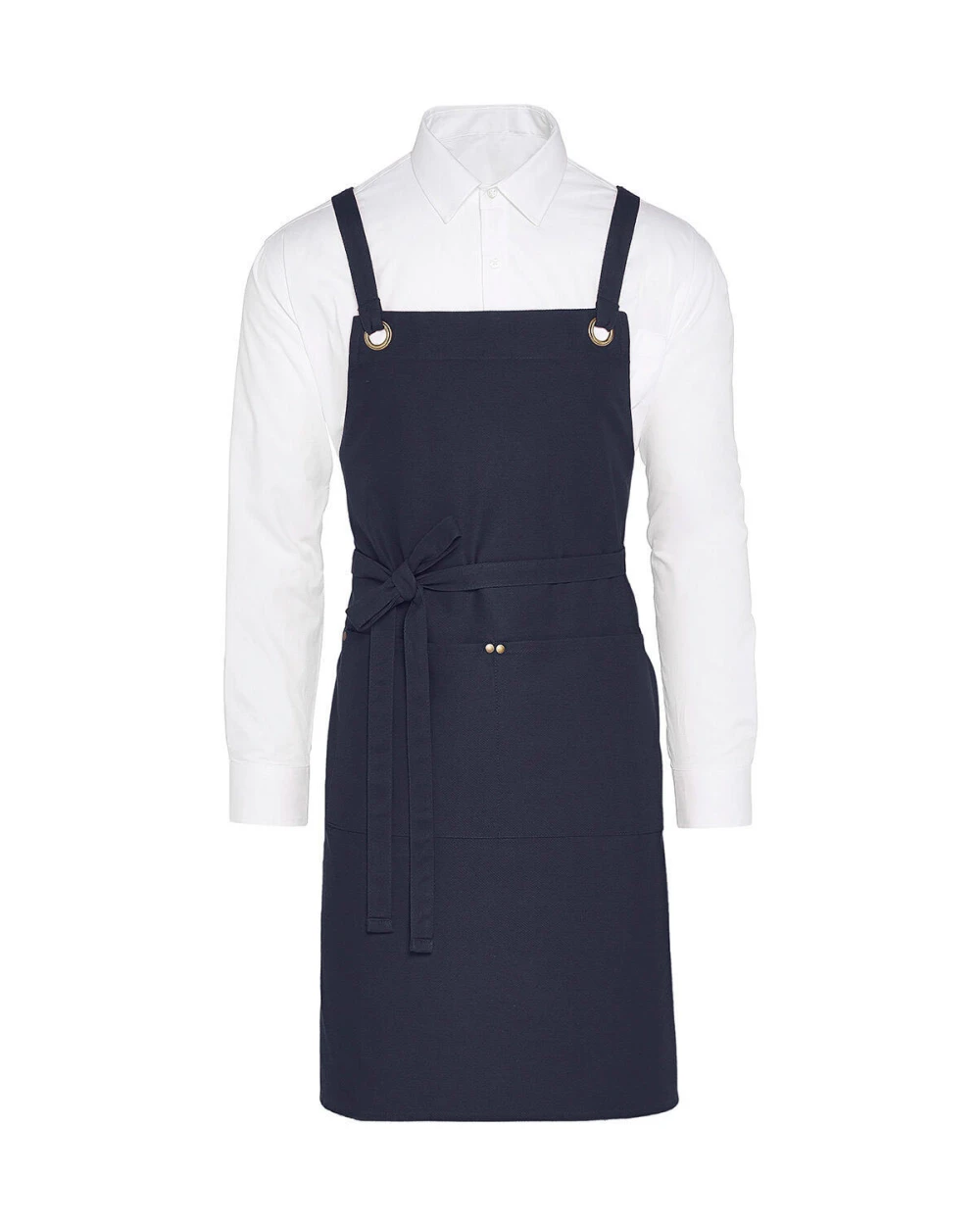 Schorten SG CLOTHING PROVENCE - Crossover Eyelets Bib Apron with Pocket voor bedrukking &amp; borduring