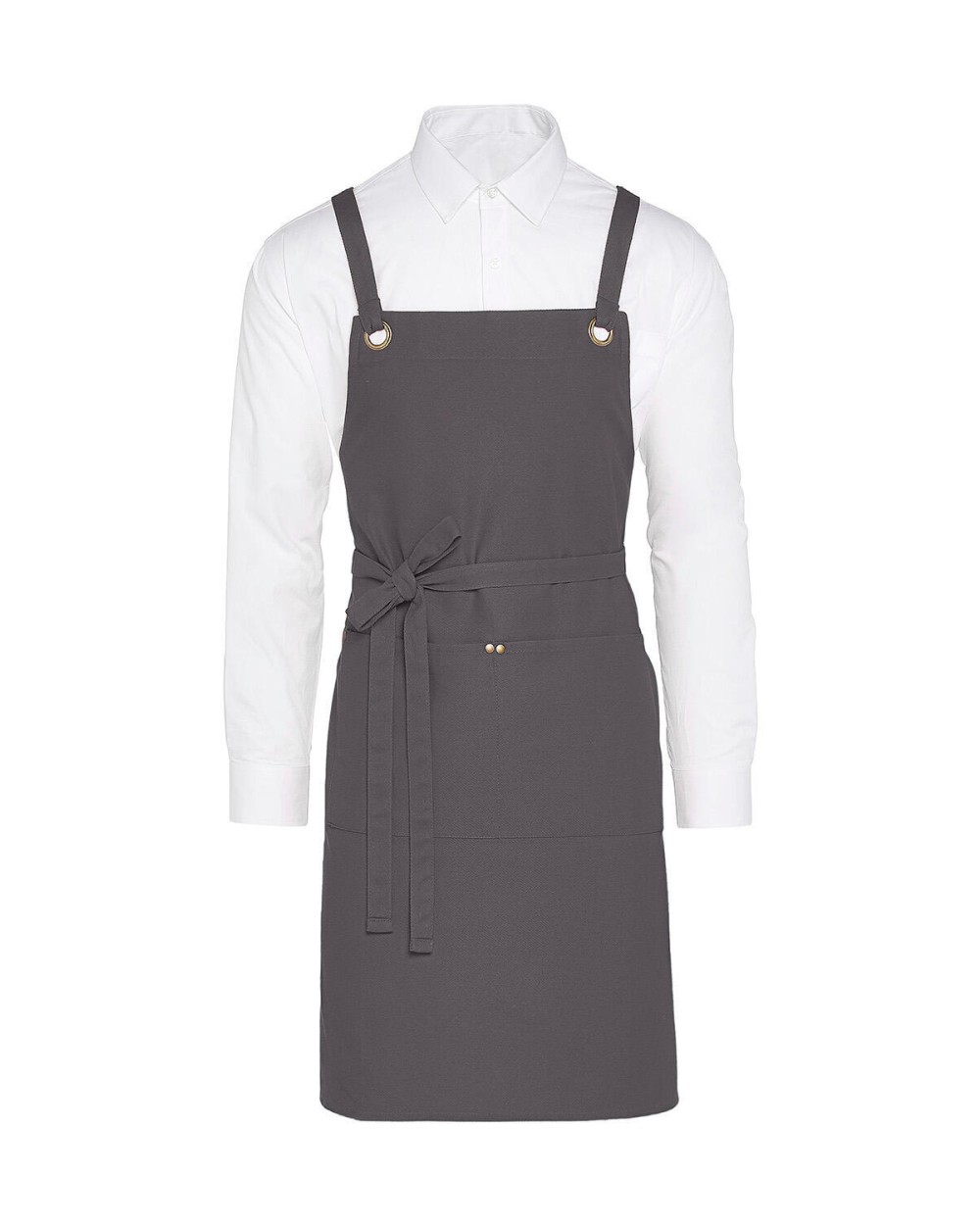 Tabliers personnalisable SG CLOTHING PROVENCE - Crossover Eyelets Bib Apron with Pocket