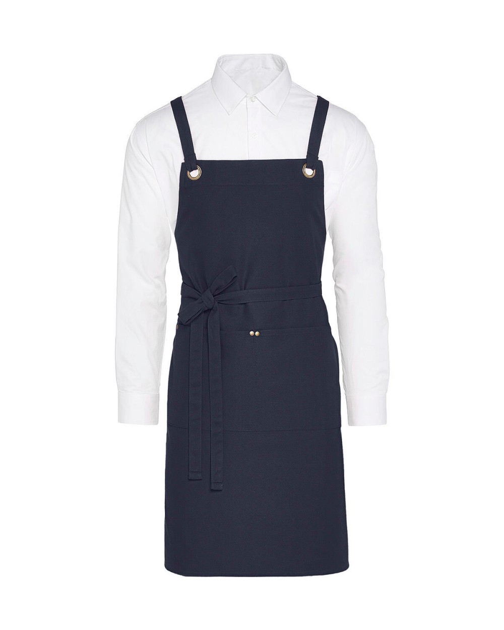Tabliers personnalisable SG CLOTHING PROVENCE - Crossover Eyelets Bib Apron with Pocket