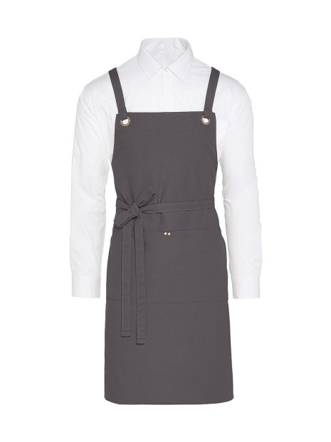 SG CLOTHING PROVENCE - Crossover Eyelets Bib Apron with Pocket /api/colors/f07121ee-2ff0-449a-ab59-79be9a11aa30 personnalisable